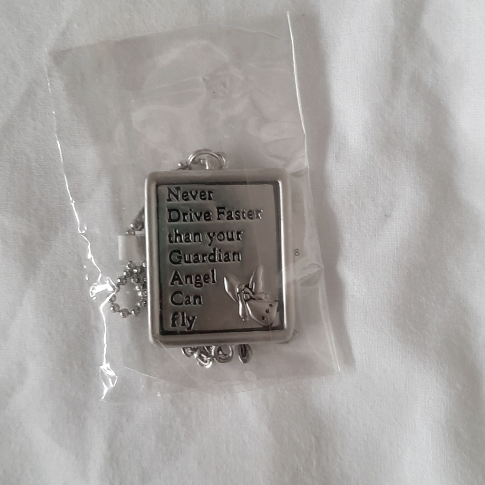 Silver color Guardian Angel Keychain